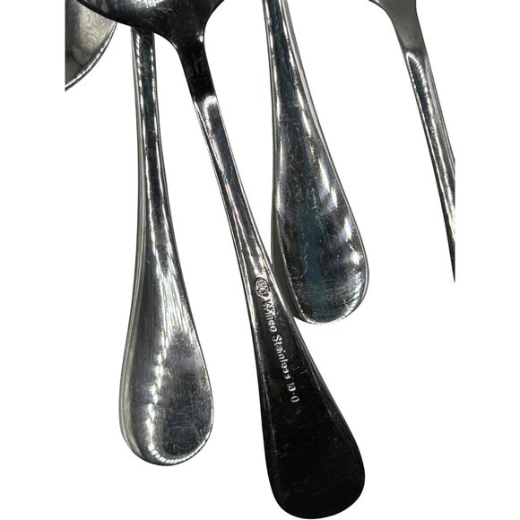 Set Of 10 Winco Retro Stainless Steel Teaspoons With Elegant Curved Handles - Picture 4 of 4